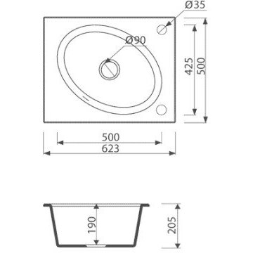 Мойка Marmorin Tono 430 103 007 бежевый