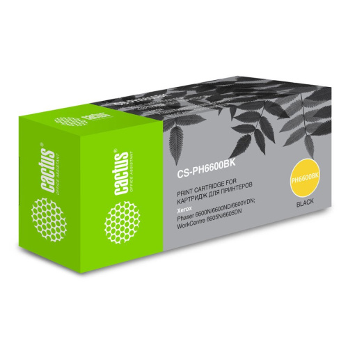 Картридж Cactus 106R02236 CS-PH6600BK черный (8000стр.) для Xerox Phaser 6600 /WorkCentre 6605