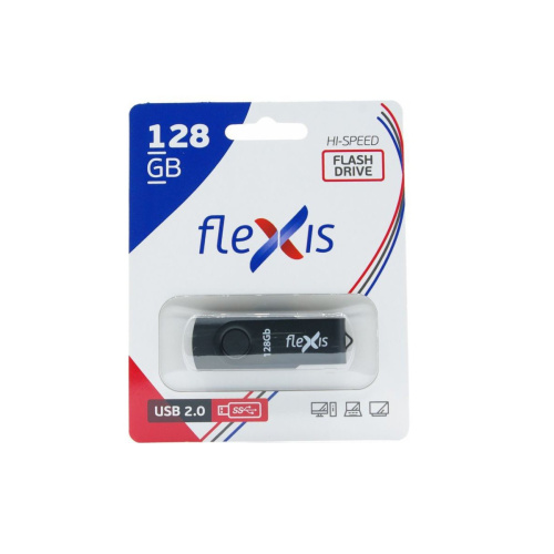 USB-флешка Flexis RB-103, 128GB, USB2.0, черный (FUB20128RB-103)