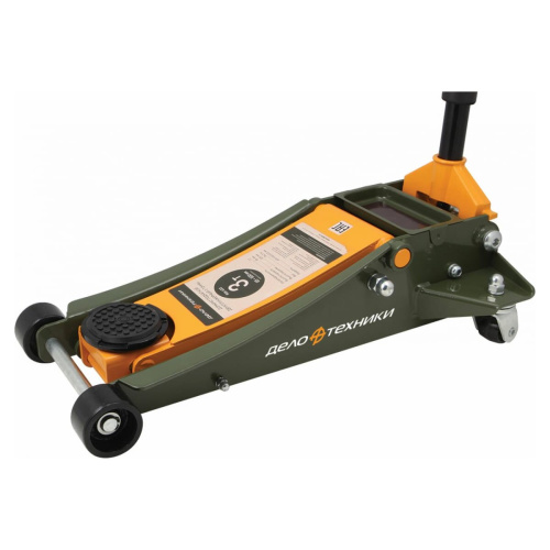 Домкрат подкатной Дело Техники 904433 двухплунжерный 3 тонны, 85—500 мм