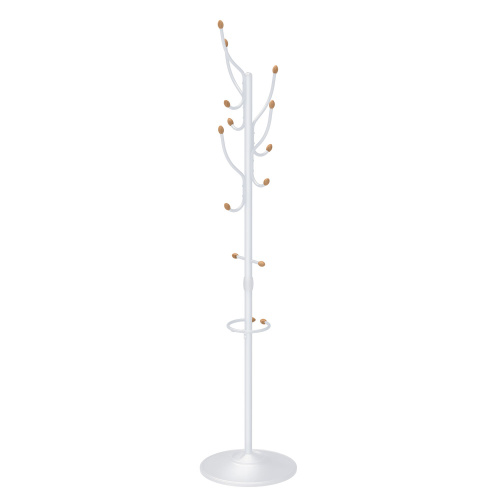 Вешалка НИКА ВКО1/МБ с деревянными наконечниками матовый белый