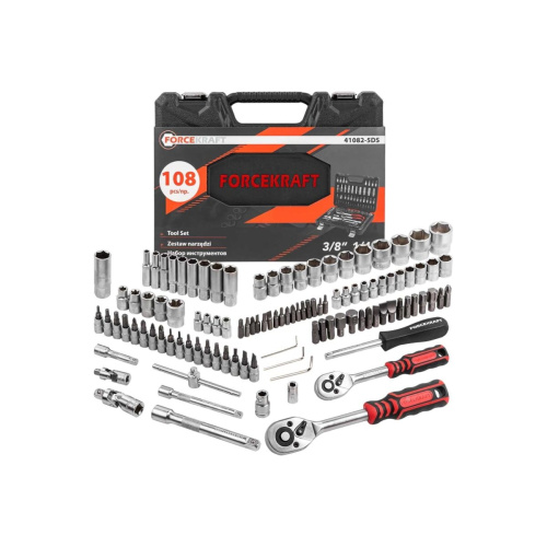 Набор инструментов Forcekraft FK-41082-5DS-м (52659) 108 пр. 1/4" 3/8"(6гр.)(4-22мм)
