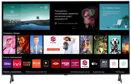 55" (138 см) Телевизор LG 55QNED80T6A черный