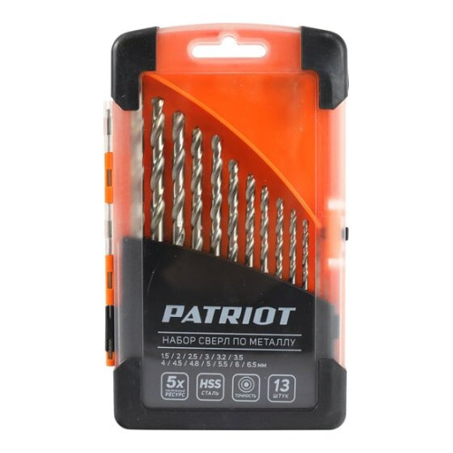 Набор сверл Patriot 815010104 по металлу (13пред) для дрелей/перфораторов