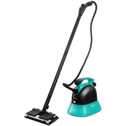 Пароочиститель напольный Kitfort КТ-9102-3 черный/бирюзовый