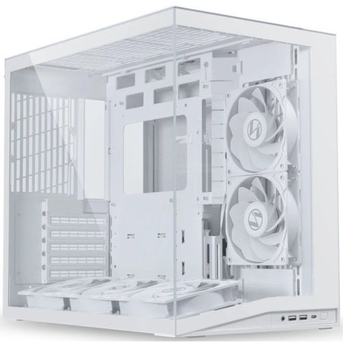 Корпус Lian Li O11 Dynamic Mini V2 Flow (G99.O11DMIV2FW.R0) / White / 5 x 120mm PWM Fan / Mid-Tower, TG