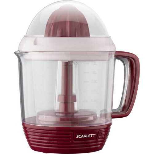 Соковыжималка цитрусовая Scarlett SC-JE50C08 красный/белый