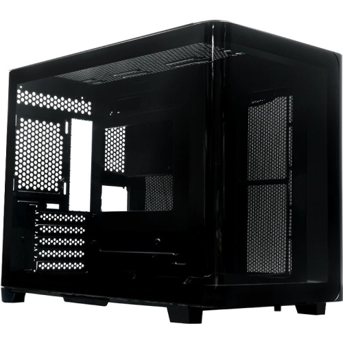 Корпус XASTRA QR600M 0F-UC (QR600M-0F-UC-L) Black mATX/Aquarium/Curve Glass /Led Strip/No fans/Type-C