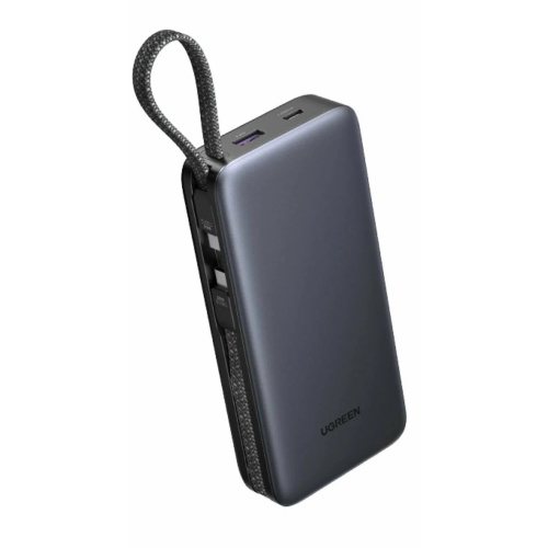 Внешний аккумулятор UGREEN PB528 (55985B) 30W 20000mAh with Built-in Cable серый космос