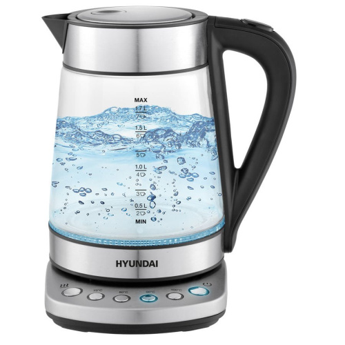 Чайник Hyundai HYK-G3026 серебристый/черный