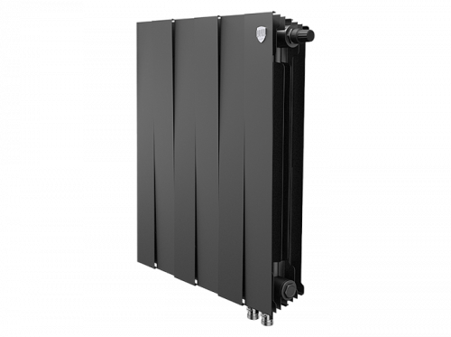 Биметаллический радиатор отопления  Royal Thermo Pianoforte 500 Vdr80 6 Секций Noir Sable