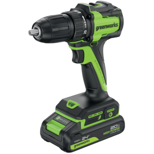 Дрель-шуруповерт Greenworks DD345 (3708307CUA) с АКБ и ЗУ