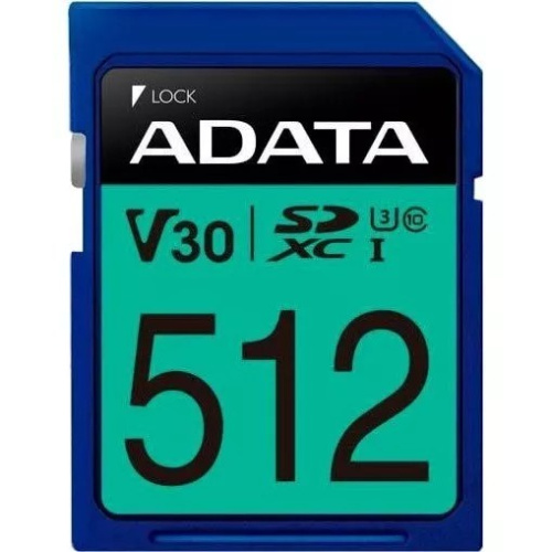 Карта памяти A-DATA ASDX512GUI3V30S-R 512GB SDXC Class 10 UHS-I U3 V30S 100/85 MB/s