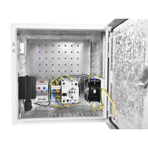 Шкаф серверный ЦМО Эконом (ШТВ-НЭ-4.4.25-3ВВА-Т1) настенный 9U 400x250мм пер.дв.стал.лист задн.дв.спл.стал.лист несъемные серый 220мм 13кг 400мм