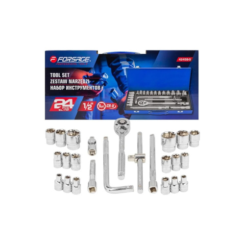 Набор инструментов Forsage F-4245B-5(57880) 24пр. 1/2" (6гр)