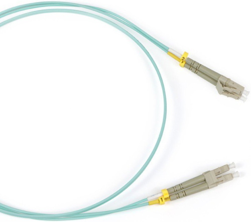 Патч-корд Hyperline FC-503-LC-LC-10G-2M (FC-D2-503-LC/PR-LC/PR-H-2M-LSZH-AQ) MM 50/­125(OM3), LC-LC, duplex, LSZH, 2 м