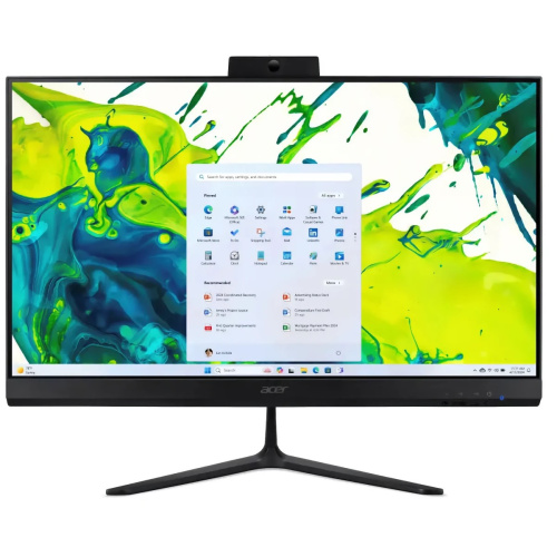 Моноблок Acer Aspire C27B-GARL (DQ.BT2CD.001) Full HD Core Ultra 7 255U (1.7) 16Gb SSD512Gb Graphics Eshell GbitEth WiFi BT клавиатура мышь Cam черный