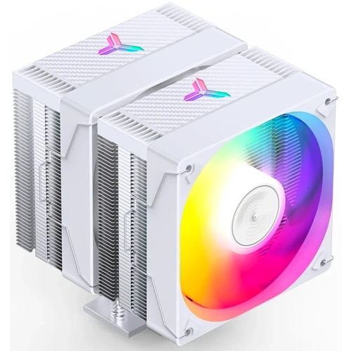 Кулер JONSBO CR-3000E ARGB White LGA1851/1700/1200/115X/AM5/AM4 (TDP 260W, PWM, 2 x 120mm ARGB LED Fan, 6 тепловых трубок, белый, 4-pin) Ret