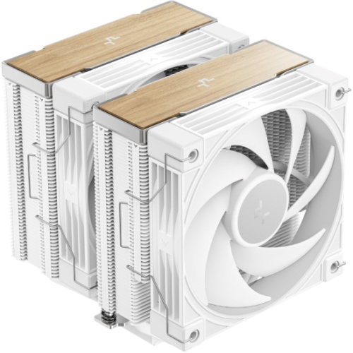 Кулер DEEPCOOL AK620 G2 WH LGA1851/1700/1200/115X/AM5/AM4 (TDP 260W, PWM, Dual Fan 120mm, 6 тепл. трубок, Copper Base, Wood-grain top cover)