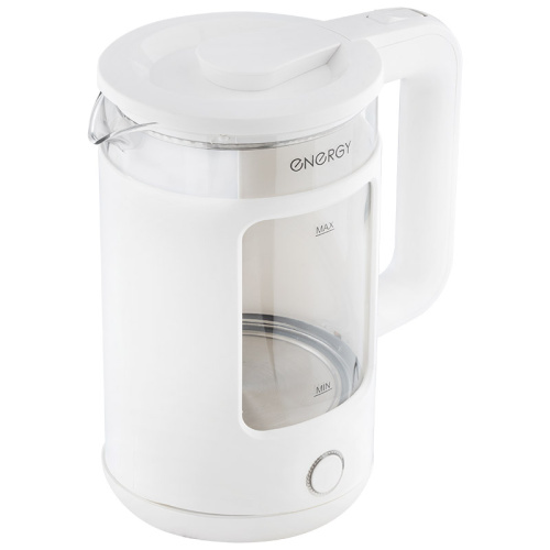 Чайник ENERGY E-256 стекло, белый (164151)