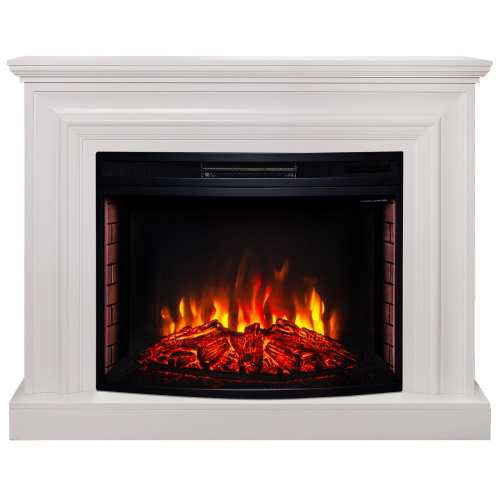 Электрокамин RealFlame Weston 33 WT белый с очагом Firespace 33 S IR