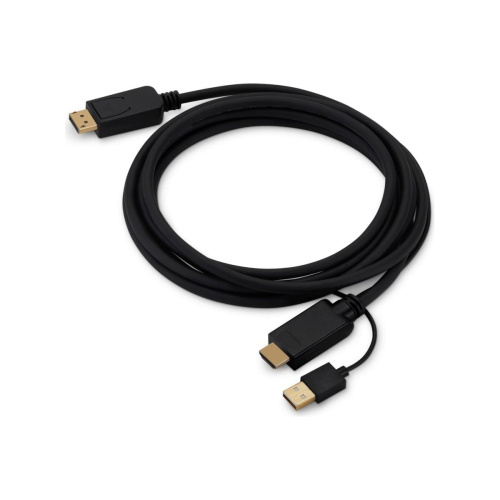 Кабель аудио-видео Buro HDMI (m)/DisplayPort (m) 3м (HDMI-DP-3M) Позолоченные контакты черный