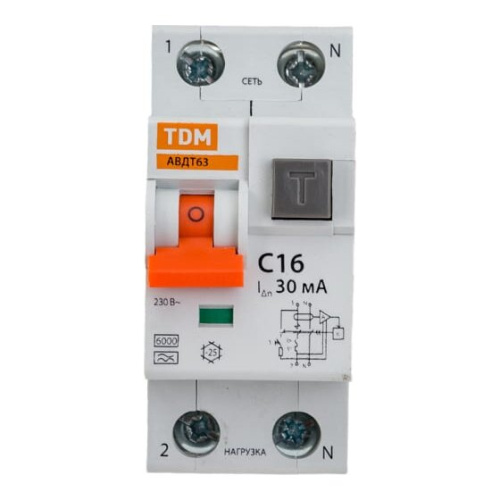 Дифавтомат TDM АВДТ 63 (SQ0202-0002)