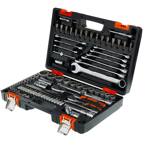 Набор инструментов Вихрь АВТО, 1/2" , 1/4" , CrV, в кейсе 82 предм 73/6/7/6