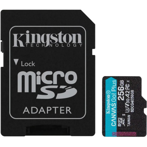 Карта памяти Kingston Canvas Go! Plus SDCG4/256GB microSDXC 256GB A2 + adapter