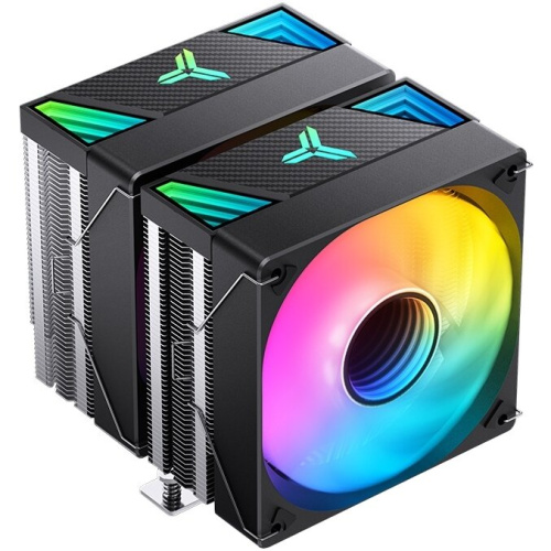 Кулер JONSBO CR-3000 ARGB LGA20XX/1700/1200/115X/AM5/AM4 (TDP 260W, PWM, 2 x 120mm Black Fan, 7 тепловых трубок, медная база, 4-pin) Retail