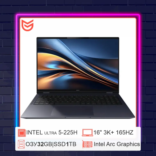16" Ноутбук HONOR MagicBook 16 Pro 2025 | Core Ultra 5 225H | 3K+ 165Hz IPS