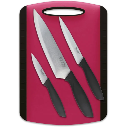 Набор ножей кухонных Rondell Sorge RD-1976 компл 4предм. разд.дос. красный/черный блистер