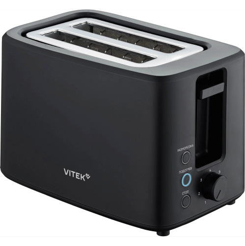 Тостер Vitek Gracia VT-T1000 черный/серебристый