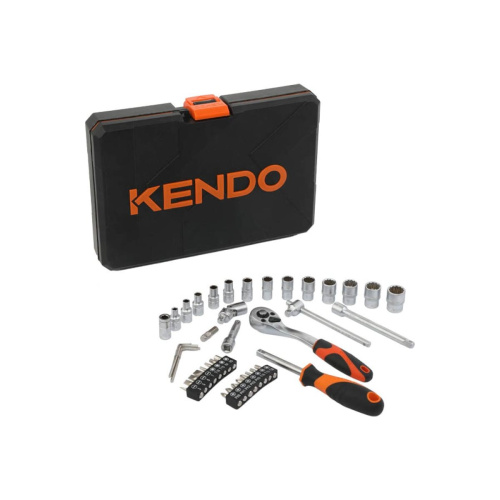 Набор инструмента Kendo 90562 1/4" с трещоткой 42 предмета