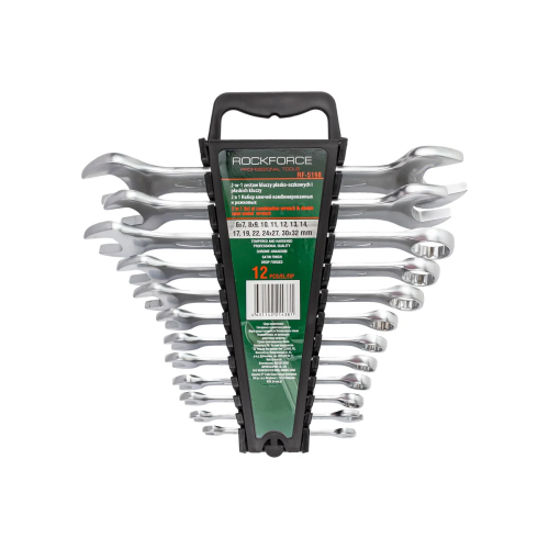 Набор ключей комбинированных и рожковых Rockforce RF-5198(47182) 12 пр.