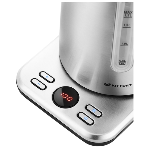 Чайник Kitfort КТ-661 черный/серебристый