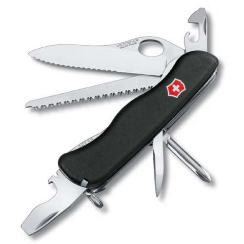 Нож перочинный Victorinox Trailmaster One Hand Wavy Edge (0.8463.MW3) 111мм 12функций черный карт.коробка