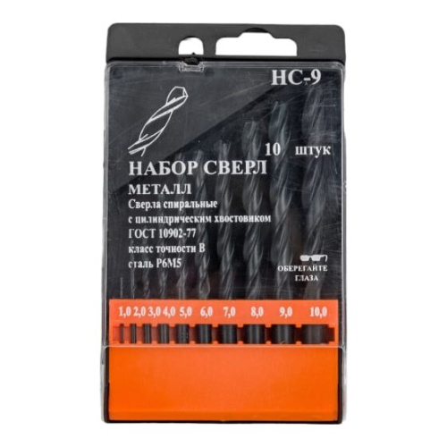 Набор 10 сверл по металлу Gigant GT-155