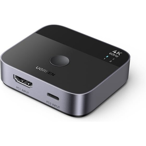 Переключатель UGREEN AW503 (55452) USB-C+HDMI Switch 2 In 1 Out Up to 4K@60Hz Black