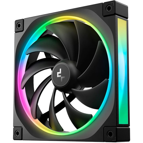 Вентилятор DEEPCOOL FL14 140x140x25мм (PWM, ARGB, черный, 500-1700об/мин) Color Box