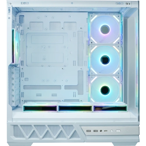 Корпус XASTRA Q700 7ARGB-FS-C10-UC White (Q700-7FS12A-C10-UC-WH)ATX/Aquarium/Screewless/7x120mm ARGB PWM DaisyChain FS fans/Argb+PWM HUB 10port/Type C