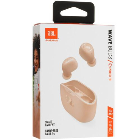 Наушники TWS JBL WAVE BUDS бежевый