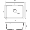 Кухонная мойка GRANFEST Urban 658 dark gray