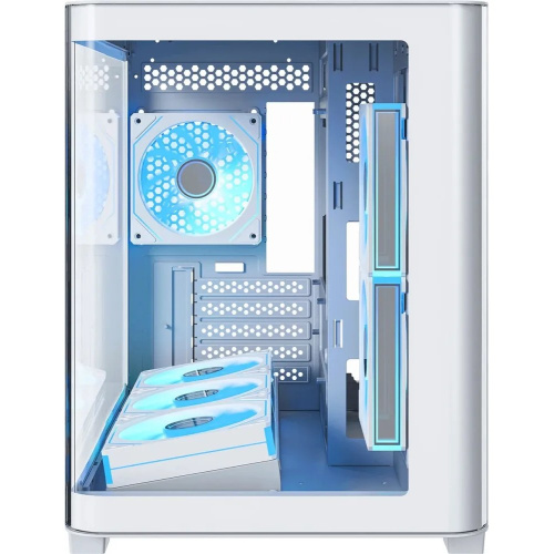 Корпус XASTRA QR500M 3ARGB-FM-C10-UC White (QR500M-3FM12A-C10-UC-WH) mATX/Aquarium/2 Curve Glass/3x120mm ARGB PWM FM fans/Argb+PWM HUB 10port/Type-C