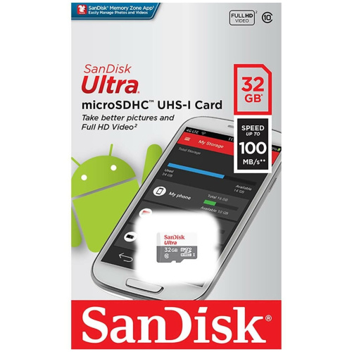 Карта памяти SANDISK (SDSQUNR-032G-GN3MN) MICRO SDHC 32GB UHS-I