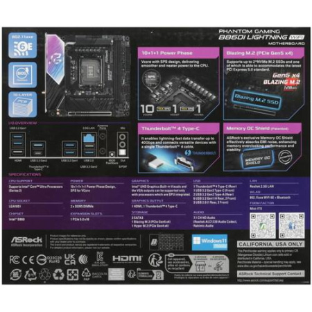 Материнская плата ASRock B860I Lightning WiFi