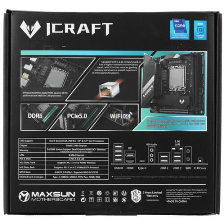 Материнская плата MAXSUN iCraft Z790ITX WIFI