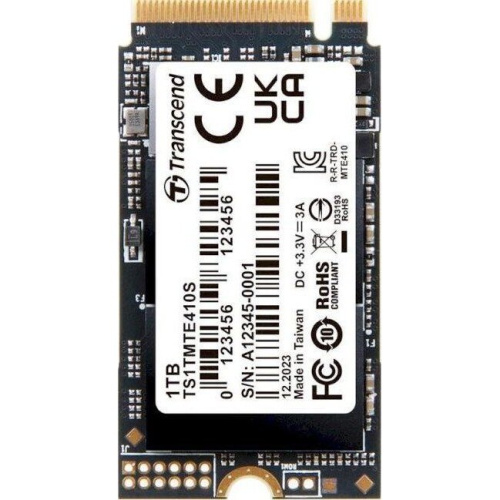 SSD Transcend MTE410S (TS1TMTE410S) 1TB, 3D TLC NAND, M.2 2280,PCIe Gen3x4, DRAM-less