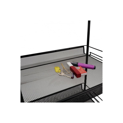 Этажерка ЗМИ Ладья 35 КС Э410 колесики и столешница черный