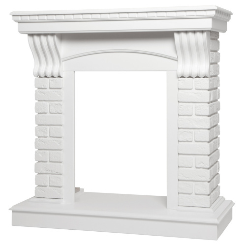 Портал каминный из МДФ RealFlame Jazz WT белый под очаги (Majestic, Fobos, Eugene, 3D Olympic)
